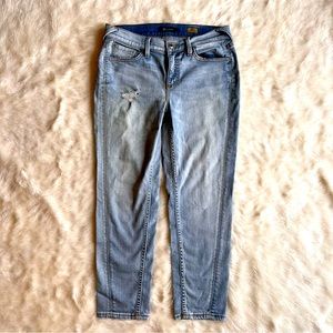 Level 99 Antrhophologie Sarah Twisted Seam Tomboy Light Wash Jeans Womens 27